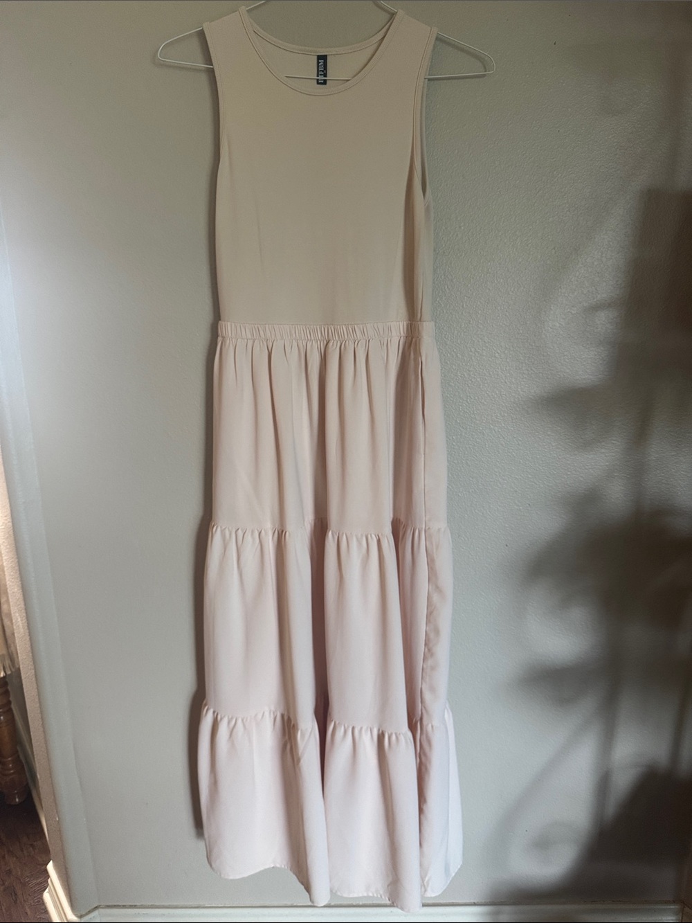 Never Worn Amazon Soft Blush Sleeveless Tiered Maxi Dress